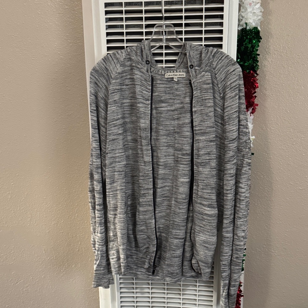 Calvin Klein Gray Open-Front hoodie